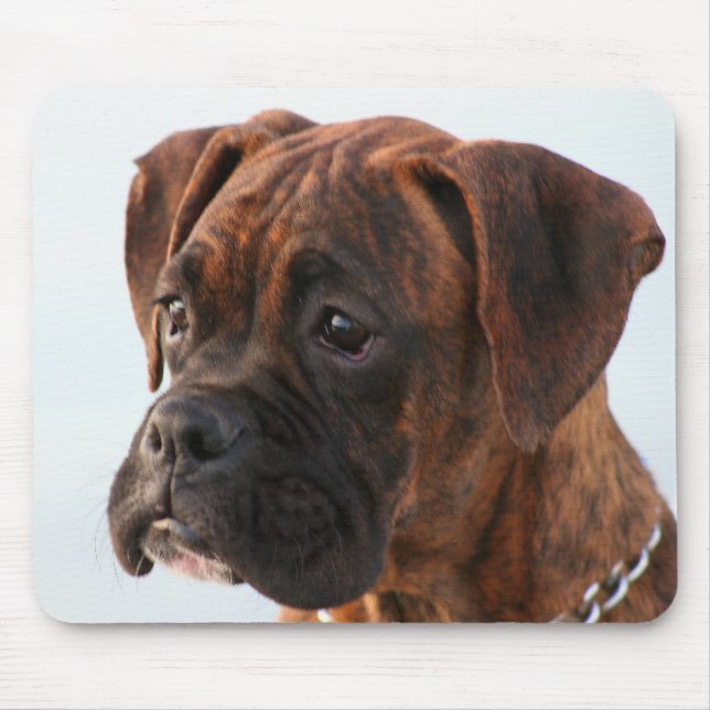 Brindle boxer puppy mousepad (Front)