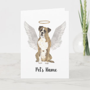 Brindle Boxer Sympathy Memorial Card