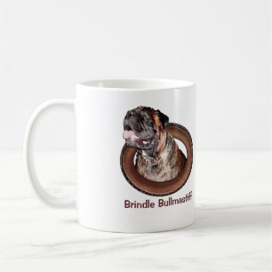 Brindle Bullmastiff Gifts Coffee Mug with Big Dog