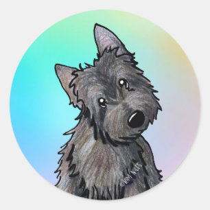 Brindle Cairn Terrier Classic Round Sticker