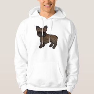 Brindle French Bulldog Cute Cartoon Dog Hoodie