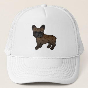 Brindle French Bulldog Cute Cartoon Dog Trucker Hat