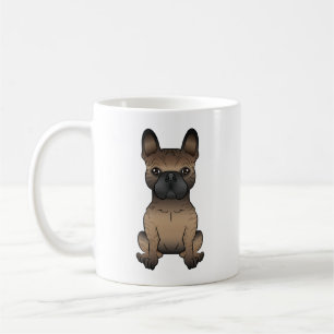 Brindle French Bulldog / Frenchie Cute Cartoon Dog Coffee Mug