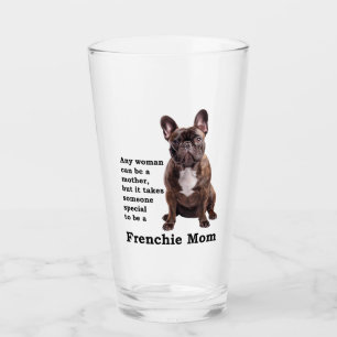 Brindle French Bulldog Mum Glass