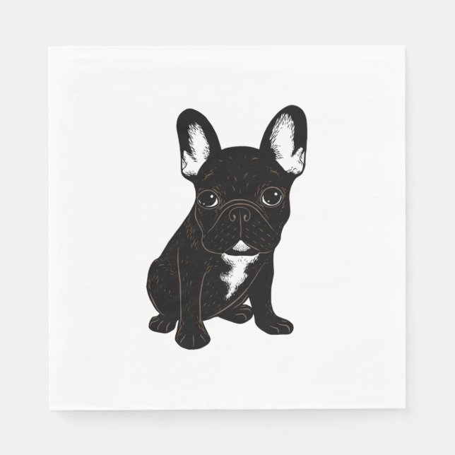 Brindle French Bulldog   Napkin (Front)