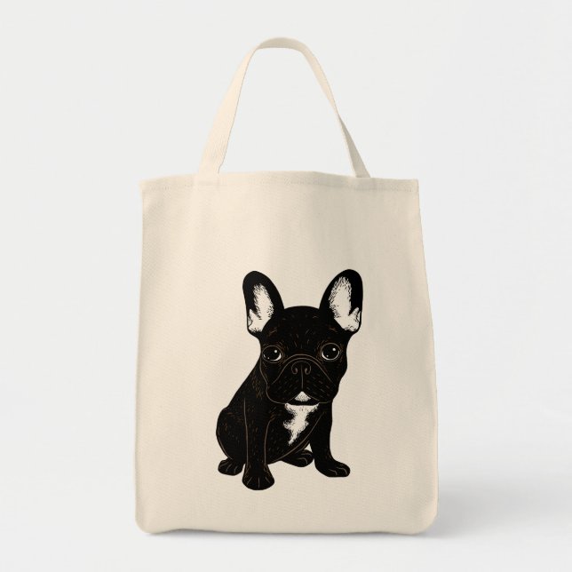 Brindle French Bulldog Tote Bag (Front)