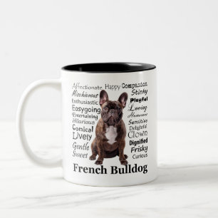 Brindle French Bulldog Traits Two-Tone Coffee Mug