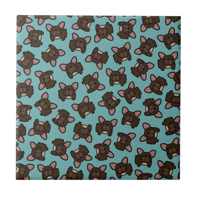 Brindle Frenchie Ceramic Tile (Front)