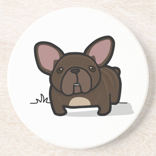Brindle Frenchie Coaster (Front)