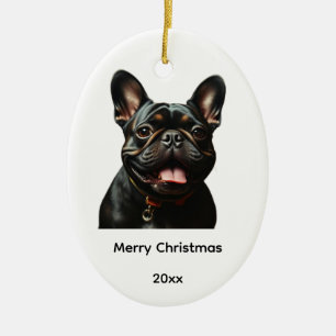 Brindle Frenchie French Bulldog Dog Pet Ceramic Ornament