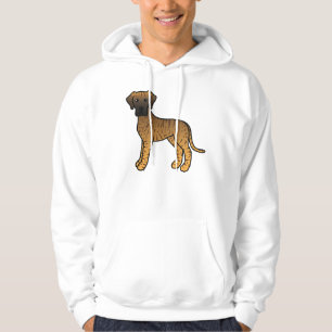 Brindle Great Dane Cute Cartoon Dog Hoodie