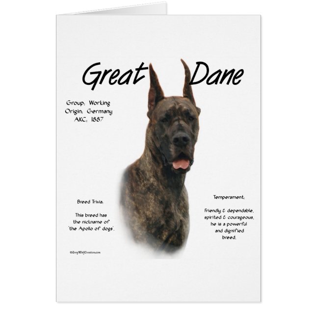 Brindle Great Dane History Design (Front)
