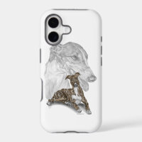 Brindle Greyhound Dog Art