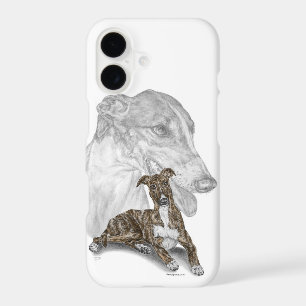 Brindle Greyhound Dog Art