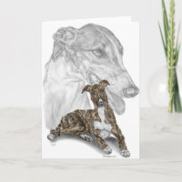 Brindle Greyhound Dog Art