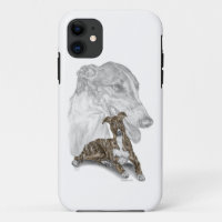 Brindle Greyhound Dog Art