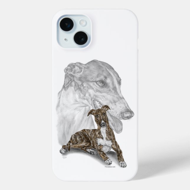 Brindle Greyhound Dog Art Case-Mate iPhone Case (Back)