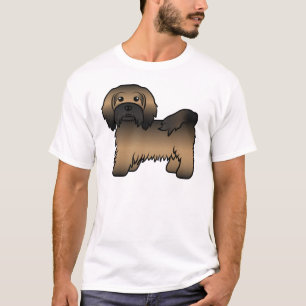 Brindle Havanese Cute Cartoon Dog Illustration T-Shirt