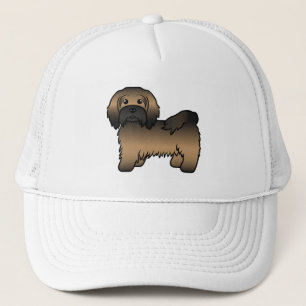 Brindle Havanese Cute Cartoon Dog Illustration Trucker Hat