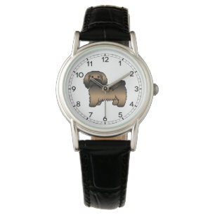 Brindle Havanese Cute Cartoon Dog Illustration Watch