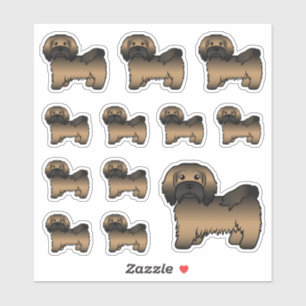 Brindle Havanese Cute Cartoon Dog Illustrations