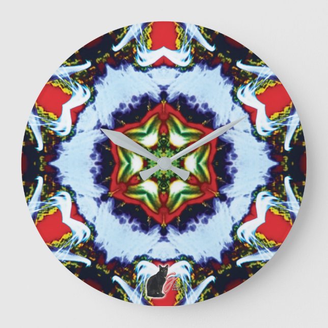 Brindle Kaleidoscope Large Clock (Front)