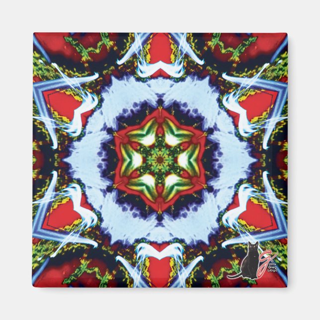 Brindle Kaleidoscope Magnet (Front)