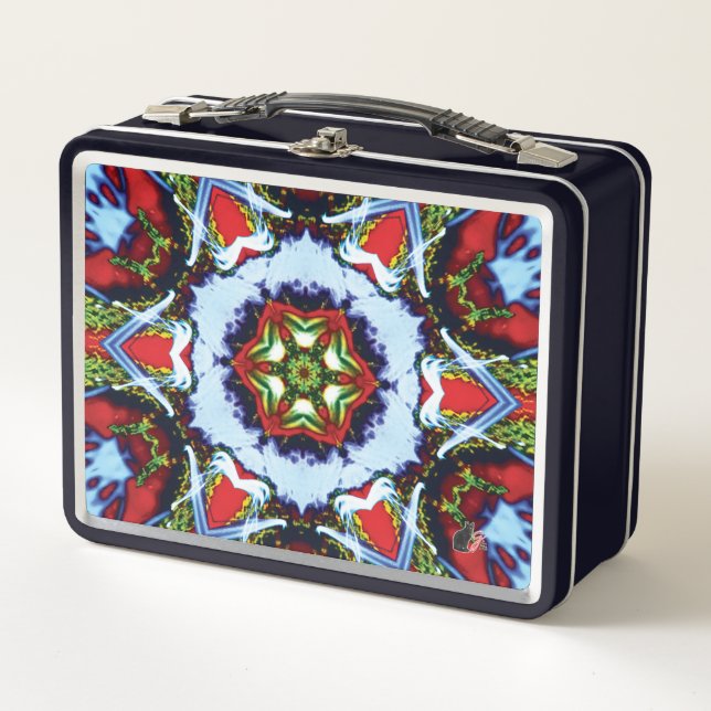 Brindle Kaleidoscope Metal Lunchbox (Front)