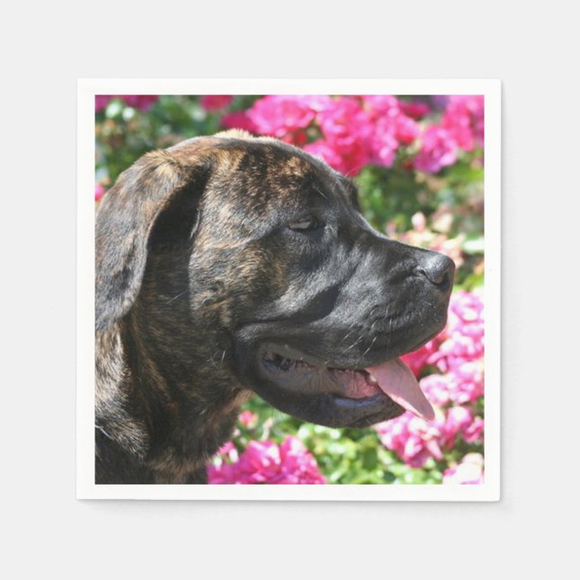 Brindle Mastiff puppy Napkin (Front)