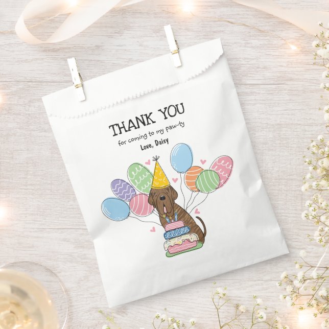 Brindle Neapolitan Mastiff Dog Favour Bag (Clipped)