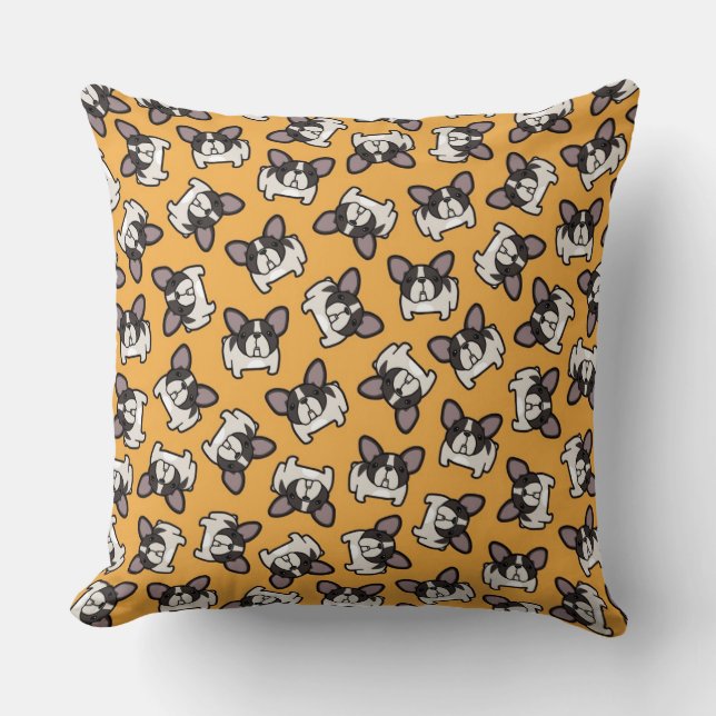 Brindle Pied Frenchie Pillows (Front)