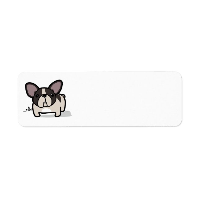 Brindle Pied Frenchie Return Address Label (Front)