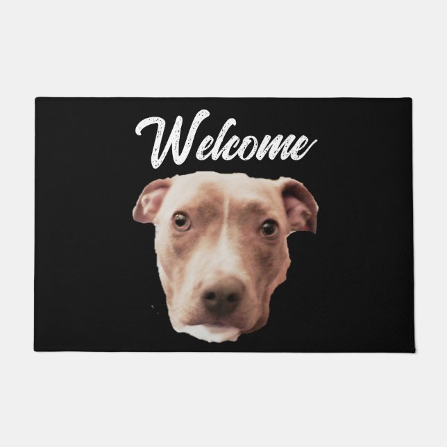 BRINDLE PIT BULL  DOORMAT (Front)