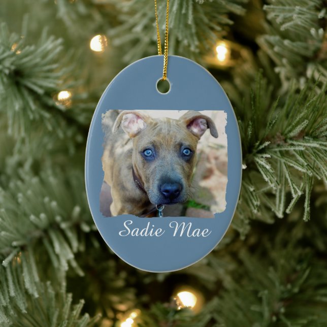 Brindle Pit Bull Puppy by Shirley Taylor Ceramic Tree Decoration (Tree)