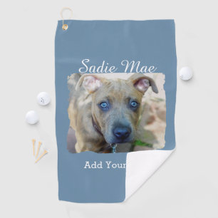 Brindle Pit Bull Puppy by Shirley Taylor Golf Towel