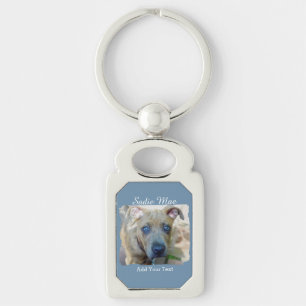 Brindle Pit Bull Puppy by Shirley Taylor Key Ring