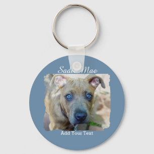 Brindle Pit Bull Puppy by Shirley Taylor Key Ring