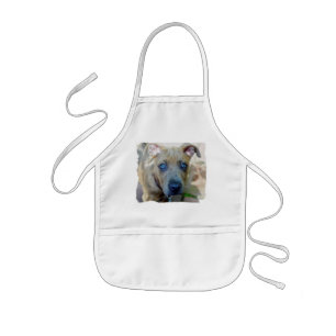 Brindle Pit Bull Puppy by Shirley Taylor Kids Apron
