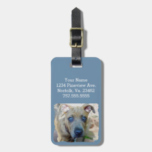 Brindle Pit Bull Puppy by Shirley Taylor Luggage Tag