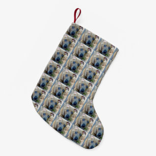 Brindle Pit Bull Puppy by Shirley Taylor Small Christmas Stocking