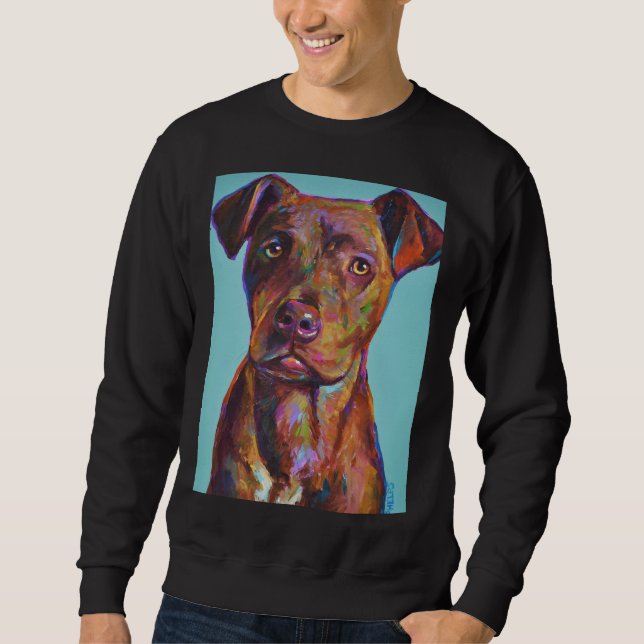Brindle Pitbull Pup Sweatshirt (Front)