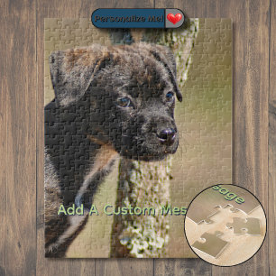 Brindle Puppy Portrait Jigsaw Puzzle