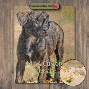 Brindle Puppy Profile Portrait Jigsaw Puzzle