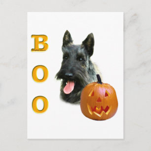 Brindle Scottish Terrier Boo Postcard