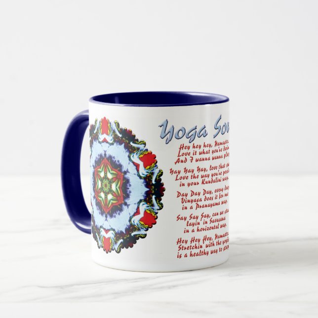 Brindle Yoga Song Mug (Front Left)