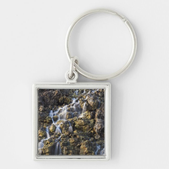 Brine falls from volcanic rock drop off 2 key ring (Front)