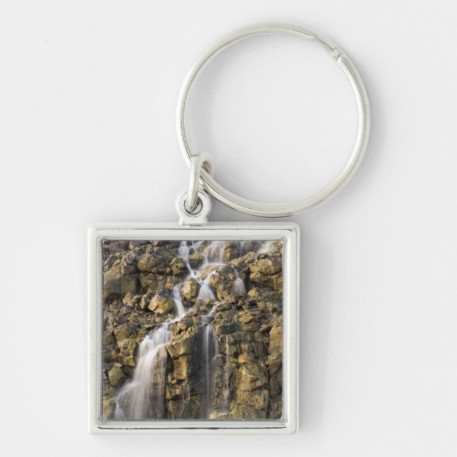 Brine falls from volcanic rock drop off key ring (Front)