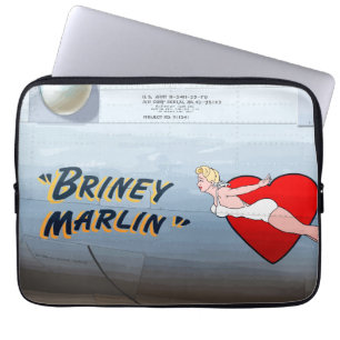 Briney Marlin B-24 Nose Art (Vintage Fuselage) Laptop Sleeve