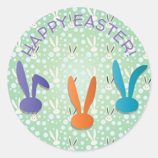 Bring a basket for the kids To collect eggs Easter Classic Round Sticker (Front)