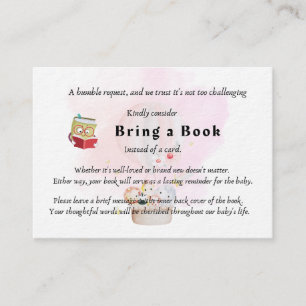 Bring a Book Baby Shower Game Enclosure Card